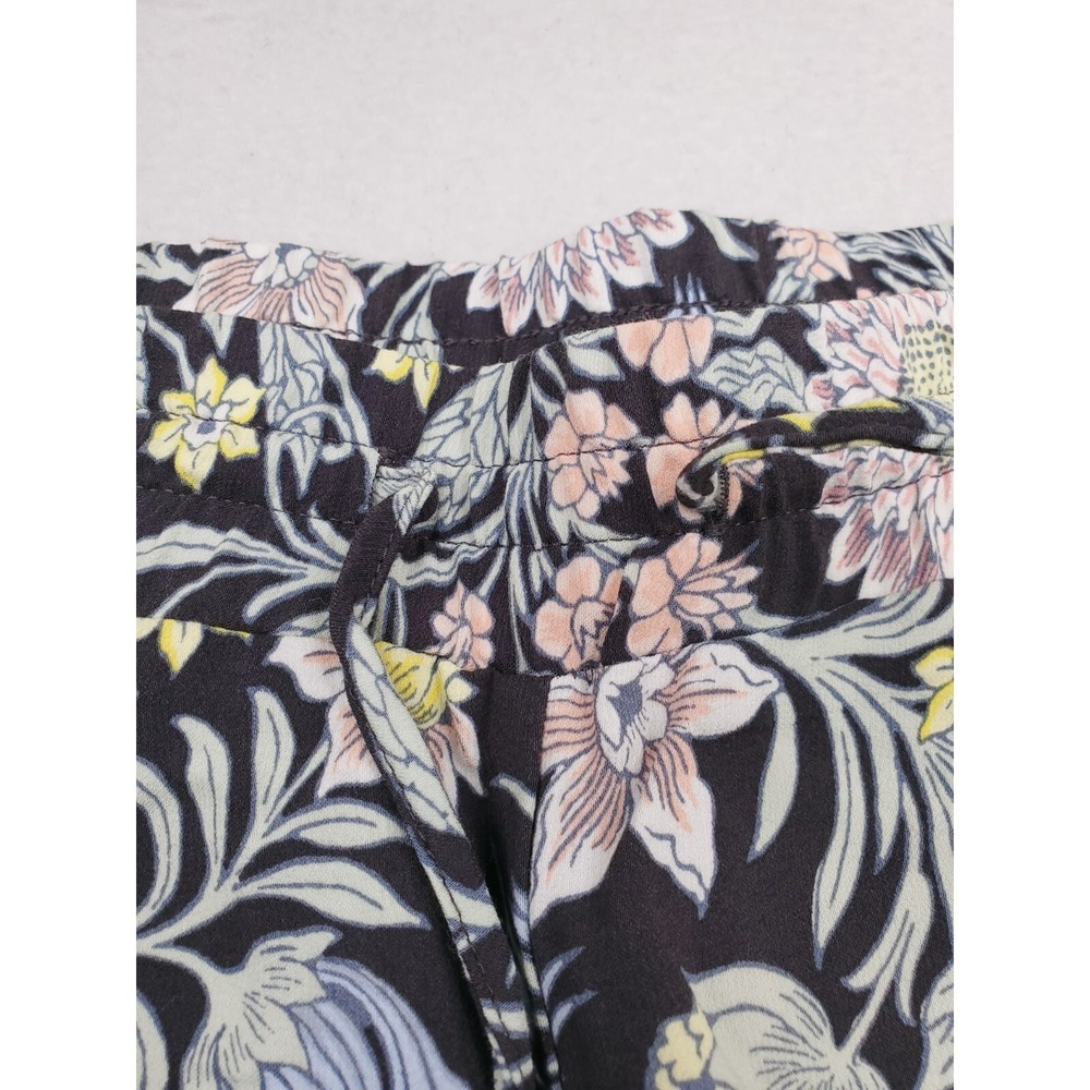Loft Pants Women Medium Floral Crop Relaxed Wide Leg BOHO Y2K Lightweight Lounge - Picture 3 of 13